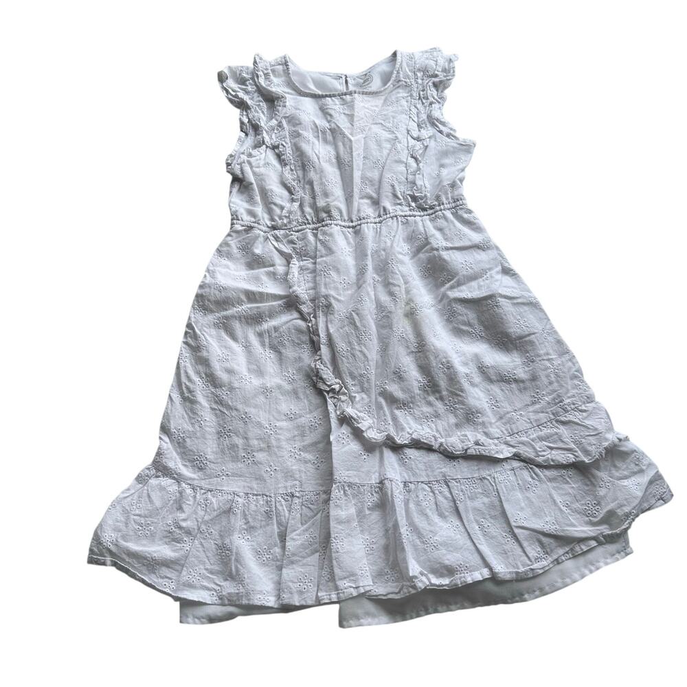 Wonder Nation White Eyelet Lined Dress Plus Size Large